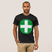 T-shirt Signe plus blanc avec vert (Devant entier)