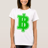 T-shirt SIGNE VERT BAHT ฿ devises thaïlandaises ฿ (Devant)