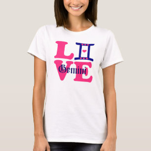 T-shirt SIGNE ♊ VERT 😍 J'AIME Gemini-Best-Zodiac Slim aju
