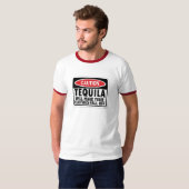 T-shirt Signe vintage de précaution de tequila (Devant entier)