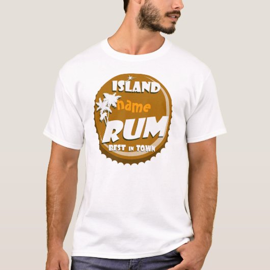 T-shirt Signe vintage de rhum (Devant)