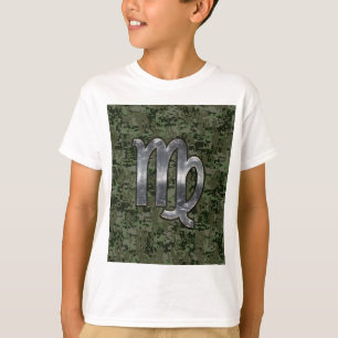 T-shirt Signe Virgo Zodiac en caméscope numérique vert