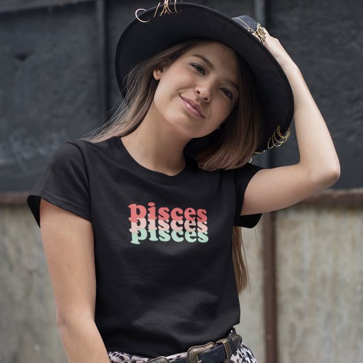 T-shirt SIGNE Zodiaque Pisces | Couleur d'alimentation ver