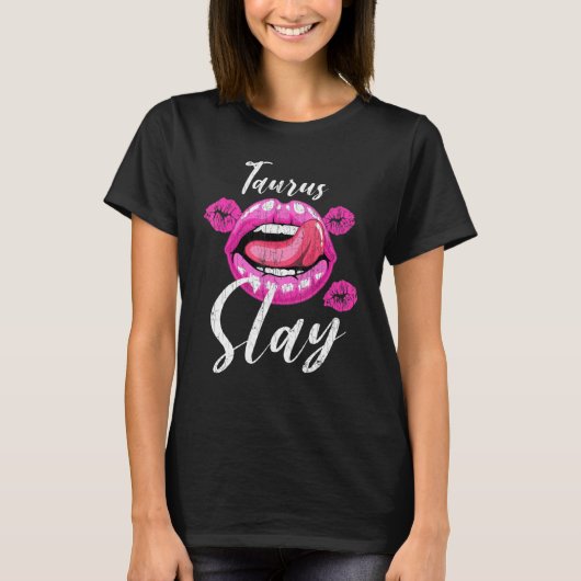 T-shirt SIGNE Zodiaque Taurus Slay Graphique Pour Filles F (Devant)