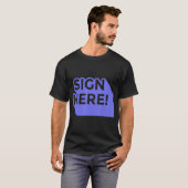 T-shirt Signer ici les citations (Devant entier)
