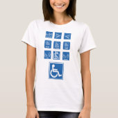 T-shirt Signes d'accessibilité pour fauteuil roulant (Devant)