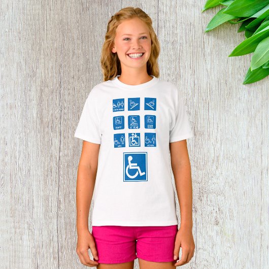 T-shirt Signes d'accessibilité pour fauteuil roulant