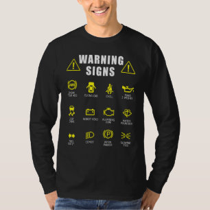 T-shirt Signes d'avertissement de réparation de voiture di