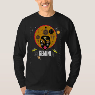 T-shirt Signes de zodiac pour femmes afro-américaines Gemi