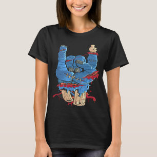 T-shirt Signes des cornes Main d'os de sang