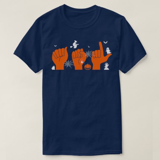 T-shirt Signes d'Halloween Gestures à la main (Design devant)