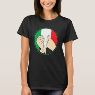 T-shirt Signes Mains Italiens Ou Sang Italien Né Américain