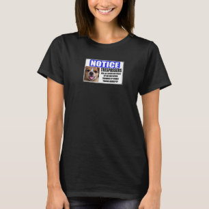 T-shirt Signet de chien donne avis Les intrus seront Licen
