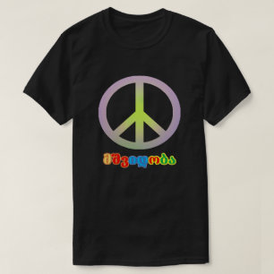 T-shirt Signet de paix et texte géorgien მ შ ვ ი დ ო ბ ა