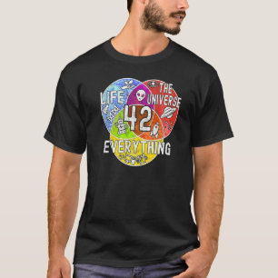T-shirt Signification Nerd de la Vie 42 Diagramme de Venn