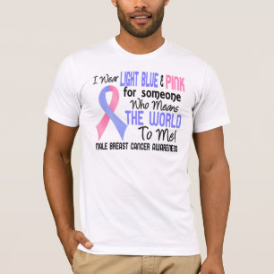 T-shirt Signifie le monde à moi cancer du sein de 2 mâle