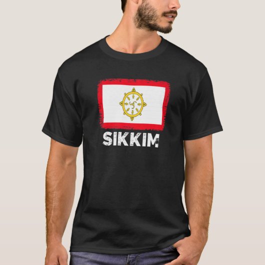 T-shirt Sikkim - Drapeau Soutien Sikkim Personnes Femmes H (Devant)