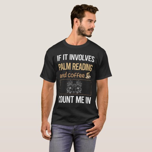 T-shirt S'Il Implique Un Palmier Lecteur De Lecture De Caf (Devant entier)