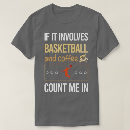 T-shirt S'Il S'Agit De Café Et De Basket (Design devant)