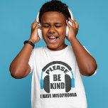 T-shirt S'Il Vous Plait, J'Ai Des Enfants Misophonia<br><div class="desc">Sensibiliser les gens sensibles au bruit et à certains sons. Beaucoup de personnes atteintes d'autisme ou de syndrome d'Asperger ont une misophonie,  alors s'il vous plaît soyez tranquille et gentil quand vous le pouvez. Un casque cool dessine autour de la citation sur ce t-shirt enfant.</div>