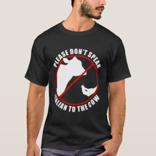 T-shirt S'Il Vous Plaît Ne Parlez Pas Italien À La Interdi