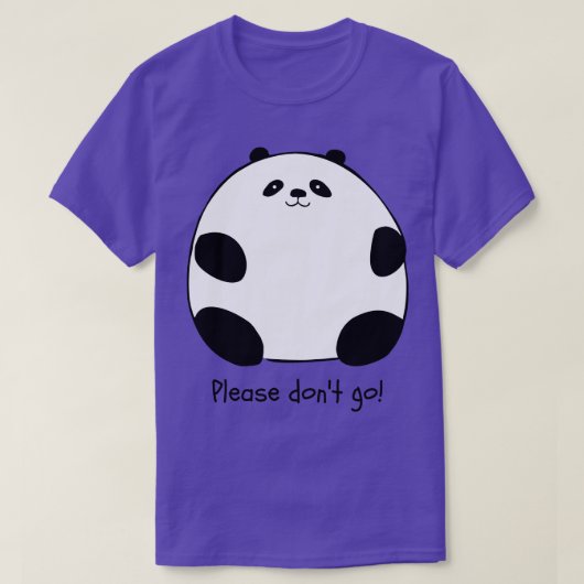 T-shirt S'Il Vous Plait Ne Pas Aller Chubby Panda (Design devant)