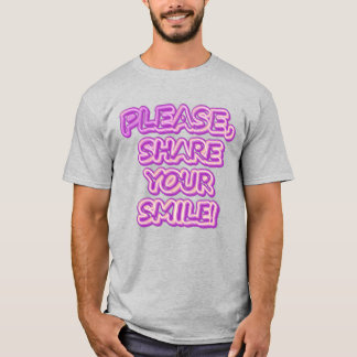 T-shirt "S'Il Vous Plaît Partagez Votre Sourire !" Un Desi
