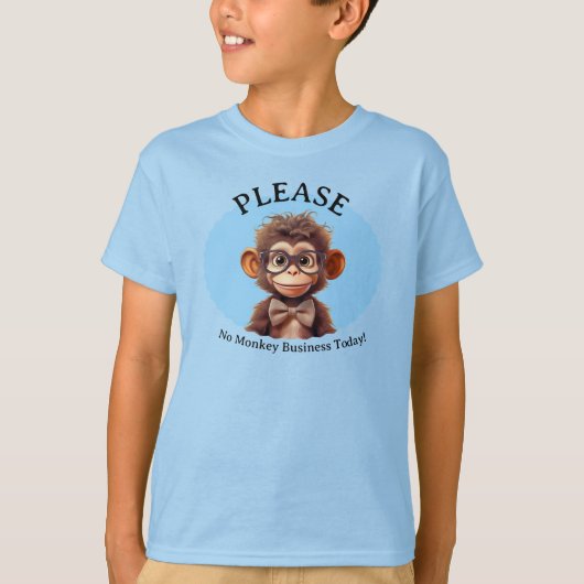 T-shirt s'il vous plaît pas d'affaires de singe (Devant)