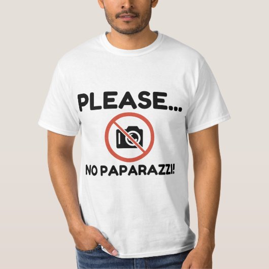 T-shirt S'Il Vous Plaît, Pas De Paparazzi ! (Devant)