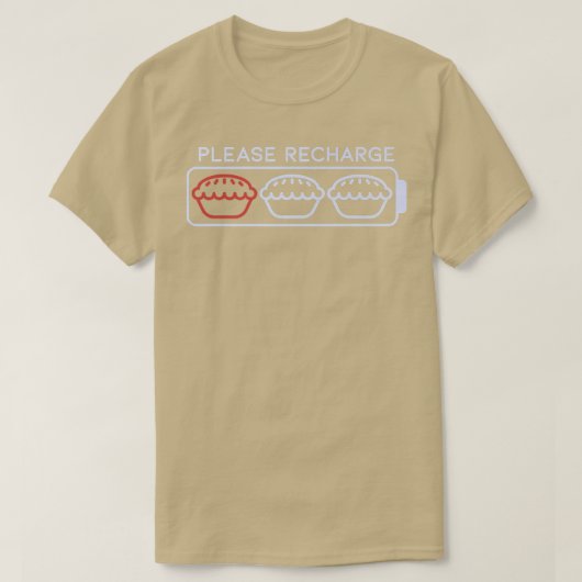 T-shirt S'Il Vous Plaît Recharger Pomme Pie Batterie Délic (Design devant)
