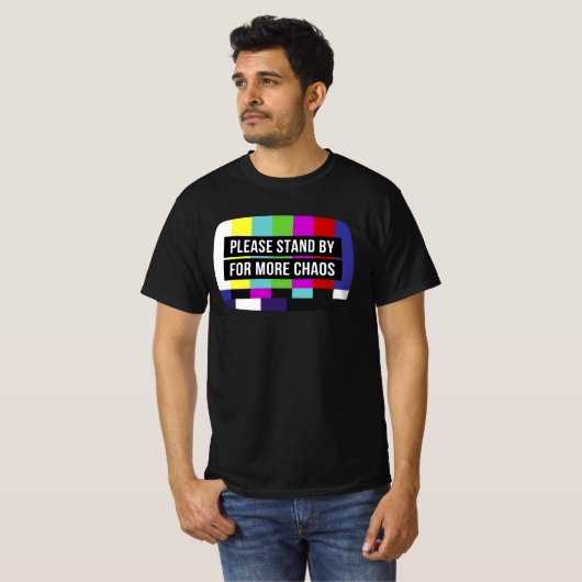 T-shirt S'Il Vous Plaît Restez En Ligne Pour Plus D'Écran  (Devant entier)