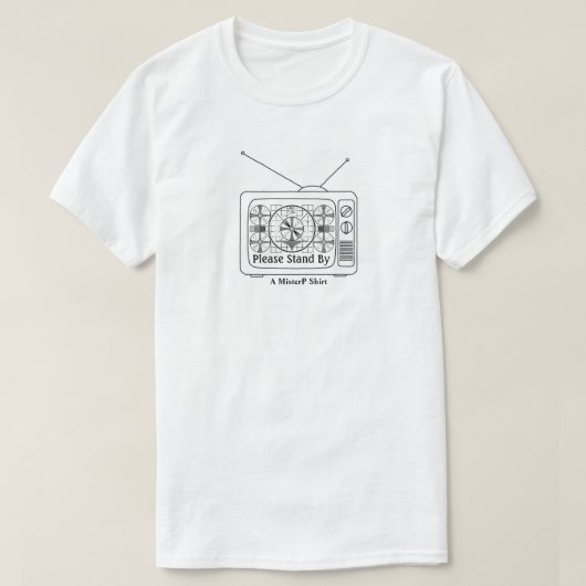 T-shirt S'Il Vous Plaît Restez En Poste - Une Chemise Mist (Design devant)