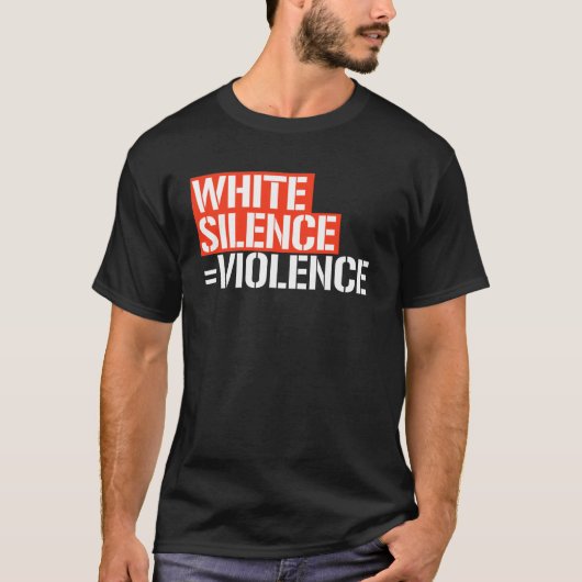 T-SHIRT SILENCE BLANCHE = VIOLENCE (Devant)