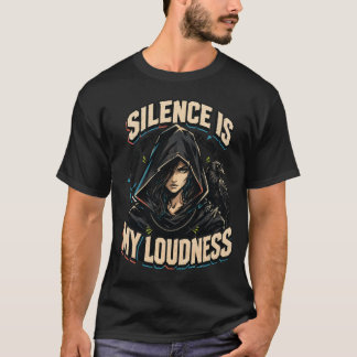 T-Shirt Silence Est Ma Sonorité Raven Gothique
