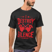 T-shirt Silence Is Broken - Grunge Audio Tee pour Young No (Devant)