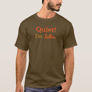 T-shirt Silence ! Je parle Amusement Brun pour hommes