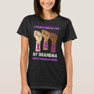 T-shirt Silence Main Je Porte Violet Pour Ma Grand-Mère Do