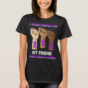 T-shirt Silence Main Je Porte Violet Pour Mon Ami Domestiq