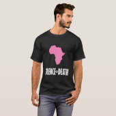 T-shirt Silence = mort en Afrique (Devant entier)