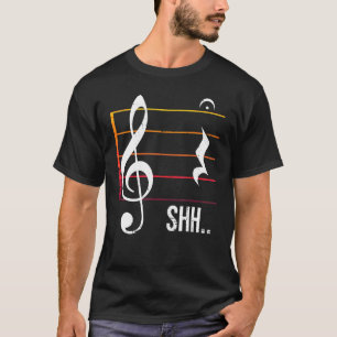 T-shirt Silence Pause de noire point d'orgue Musique Music