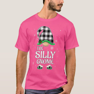 T-shirt Silencieux Gnome Buffalo Plaid Christmas Matching