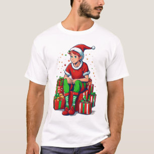 T-shirt Silencieux Noël Père Noël Elf Kid