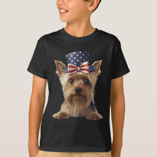 T-shirt Silencieux Terrier Avec Patriotique Américain Amér