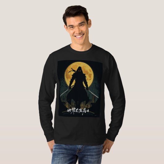 T-shirt Silent Ninja Assassin Graphic Tee (Devant entier)