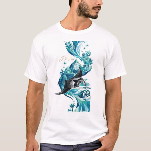 T-shirt “Silent Ocean – Manta Ray Flow” (Devant)