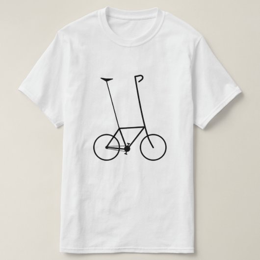 T-shirt Silhouette à bicyclette : Haute Siège & Poignées (Design devant)