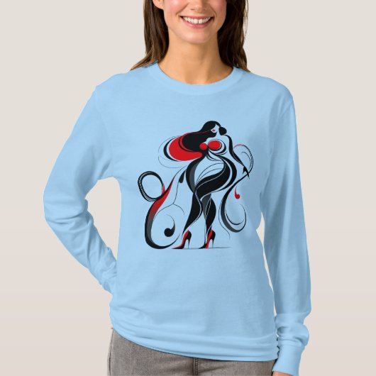 T-shirt Silhouette Abstraite (Devant)