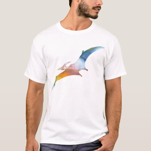 T-shirt Silhouette abstraite de ptérodactyle (Devant)