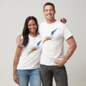 T-shirt Silhouette abstraite de ptérodactyle (Unisexe)