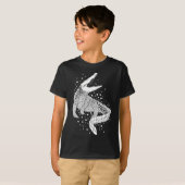 T-shirt Silhouette blanche d'animal - Crocodile (Devant entier)